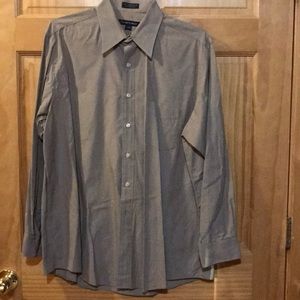 Today’s Man Button Down Tan & White Shirt